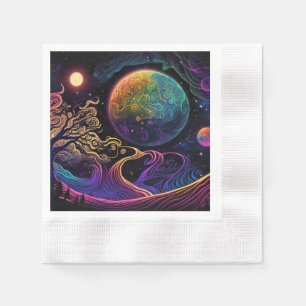 Serviette En Papier Paysage de la planète Alien