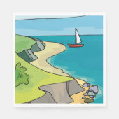 Serviette En Papier Paysage de la voile (Devant)