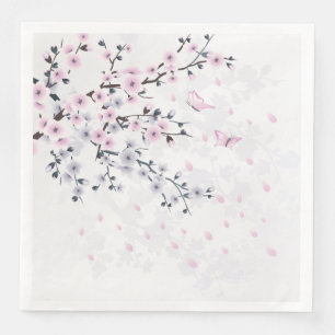 Serviette En Papier Paysage de Pastel Cherry Blossom