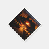 Serviette En Papier Paysage d'Halloween cinq (Coin)
