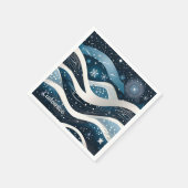 Serviette En Papier Paysage d'hiver abstrait  (Coin)