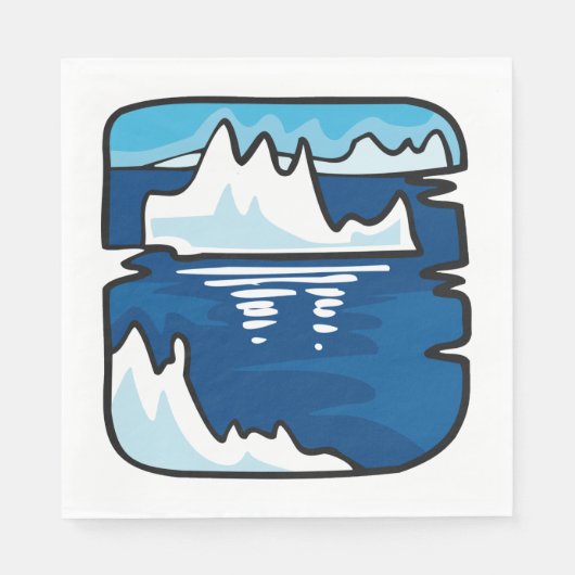 Serviette En Papier Paysage d'Iceberg (Devant)