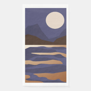 Serviette En Papier Paysage doré Abstrait