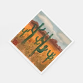 Serviette En Papier Paysage du désert (Coin)