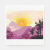 Serviette En Papier Paysage du lever du soleil (Devant)