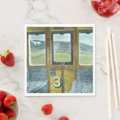 Serviette En Papier Paysage du train (par Eric Ravilious) (En situation)