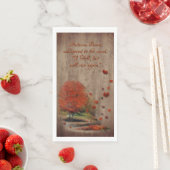 Serviette En Papier Paysage Feuille en chute (En situation)