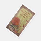 Serviette En Papier Paysage Feuille en chute (Coin)