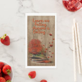 Serviette En Papier Paysage Feuille en chute (En situation)