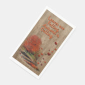 Serviette En Papier Paysage Feuille en chute (Coin)