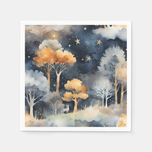 Serviette En Papier Paysage hivernal (Devant)