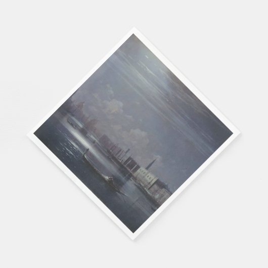 Serviette En Papier Paysage nocturne à Venise (ville italienne) (Coin)