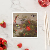 Serviette En Papier Paysage tropical avec dix colibris (En situation)