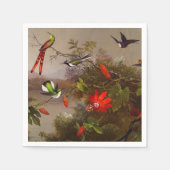 Serviette En Papier Paysage tropical avec dix colibris (Devant)