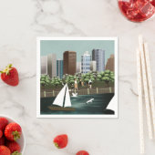 Serviette En Papier Paysage urbain (En situation)