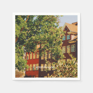 Serviette En Papier Paysage urbain de Copenhague - Danemark