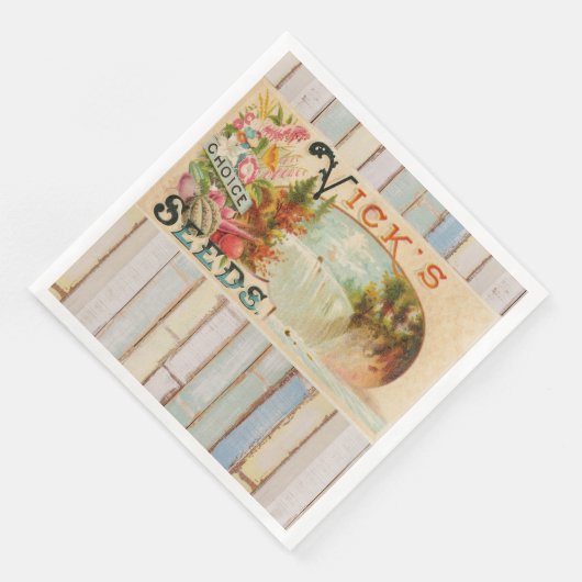 Serviette En Papier Paysan biologique campagnard primitif shabby victo (Coin)