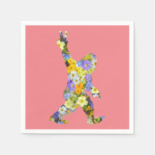 Serviette En Papier Peace Amour Floral Bigfoot