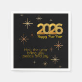 Serviette En Papier Peace and Joy 2026 Paper Napkin (Devant)