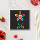 Serviette En Papier Peace Courage Aimer Hope Frogs Hippie (En situation)