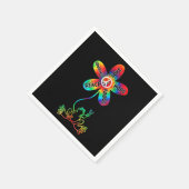 Serviette En Papier Peace Courage Aimer Hope Frogs Hippie (Coin)