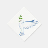 Serviette En Papier Peace Dove Napkin (Coin)