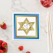 Serviette En Papier Peace Dove Star De David Papier Napkin (En situation)