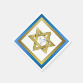 Serviette En Papier Peace Dove Star De David Papier Napkin (Coin)