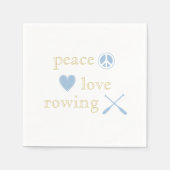 Serviette En Papier Peace Love de l'équipage avec des écorces croisées (Devant)