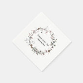 Serviette En Papier Peace love joy winterberry rustique boho fleur sau (Coin)