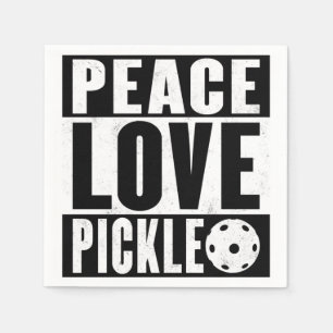 Serviette En Papier Peace Love Pickleball