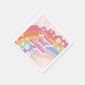 Serviette En Papier Peace Out Chemo Retro Rainbow Daisy (Coin)