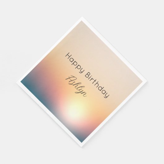 Serviette En Papier Peach Blue Purple Sunrise Anniversaire (Coin)