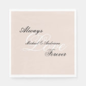 Serviette En Papier Peach Blush Love Toujours Mariage (Devant)