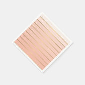 Serviette En Papier Peach Blush Ombre & Gold Striage Papier Napkins (Coin)