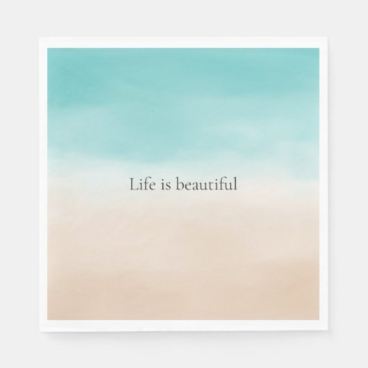 Serviette En Papier Peach Cream Aqua Ombre (Devant)