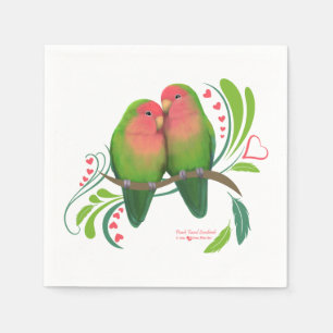 Serviette En Papier Peach Faced Inséparables