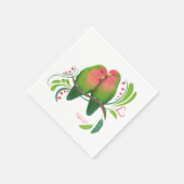 Serviette En Papier Peach Faced Inséparables (Coin)