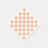 Serviette En Papier Peach Fuzz À damiers En vichy Motif (Coin)