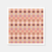 Serviette En Papier Peach Fuzz Checkerboard (Devant)