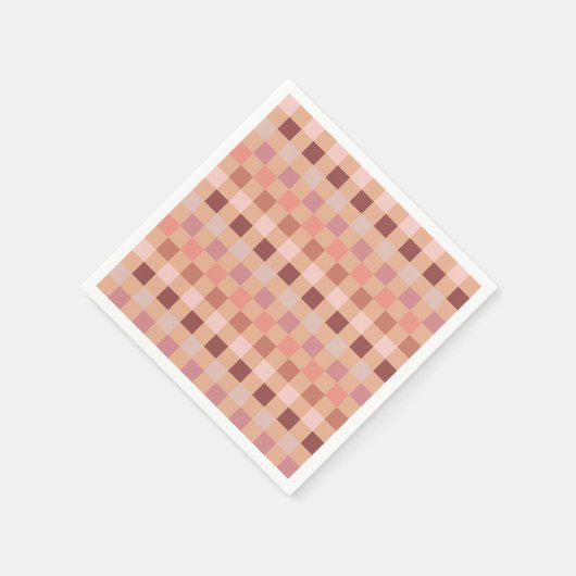 Serviette En Papier Peach Fuzz Checkerboard (Coin)