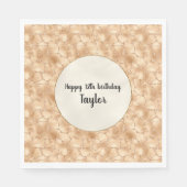 Serviette En Papier Peach Gold Parties scintillant Glam Sparkle Giraff (Devant)