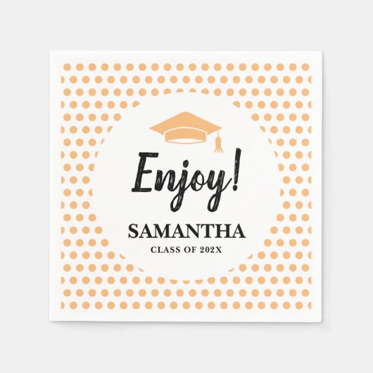Serviette En Papier Peach Graduation  (Devant)