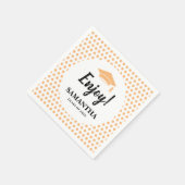 Serviette En Papier Peach Graduation  (Coin)