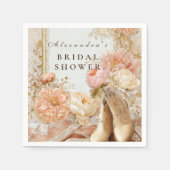 Serviette En Papier Peach Meadow Boots Bridal Shower (Devant)