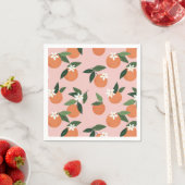Serviette En Papier Peach Orange Juice Motif (En situation)