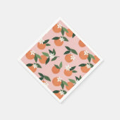 Serviette En Papier Peach Orange Juice Motif (Coin)