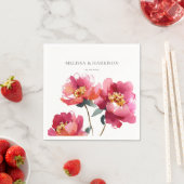 Serviette En Papier Peach Peine d'aquarelle (En situation)