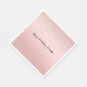 Serviette En Papier Peach Pink Blush Gold Glitz Confetti Sparkhe (Coin)