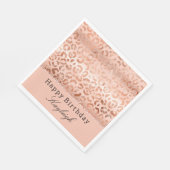 Serviette En Papier Peach Rose Leopard (Coin)